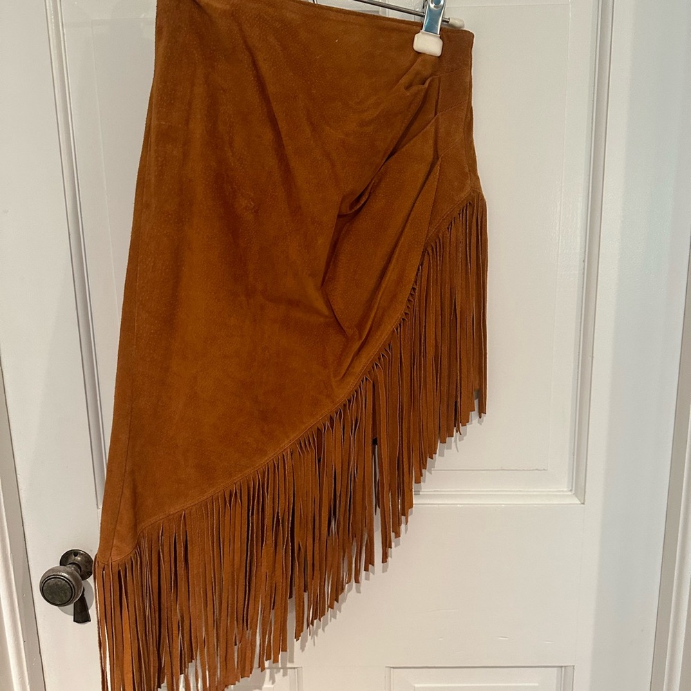 Vintage Suede Leather Skirt